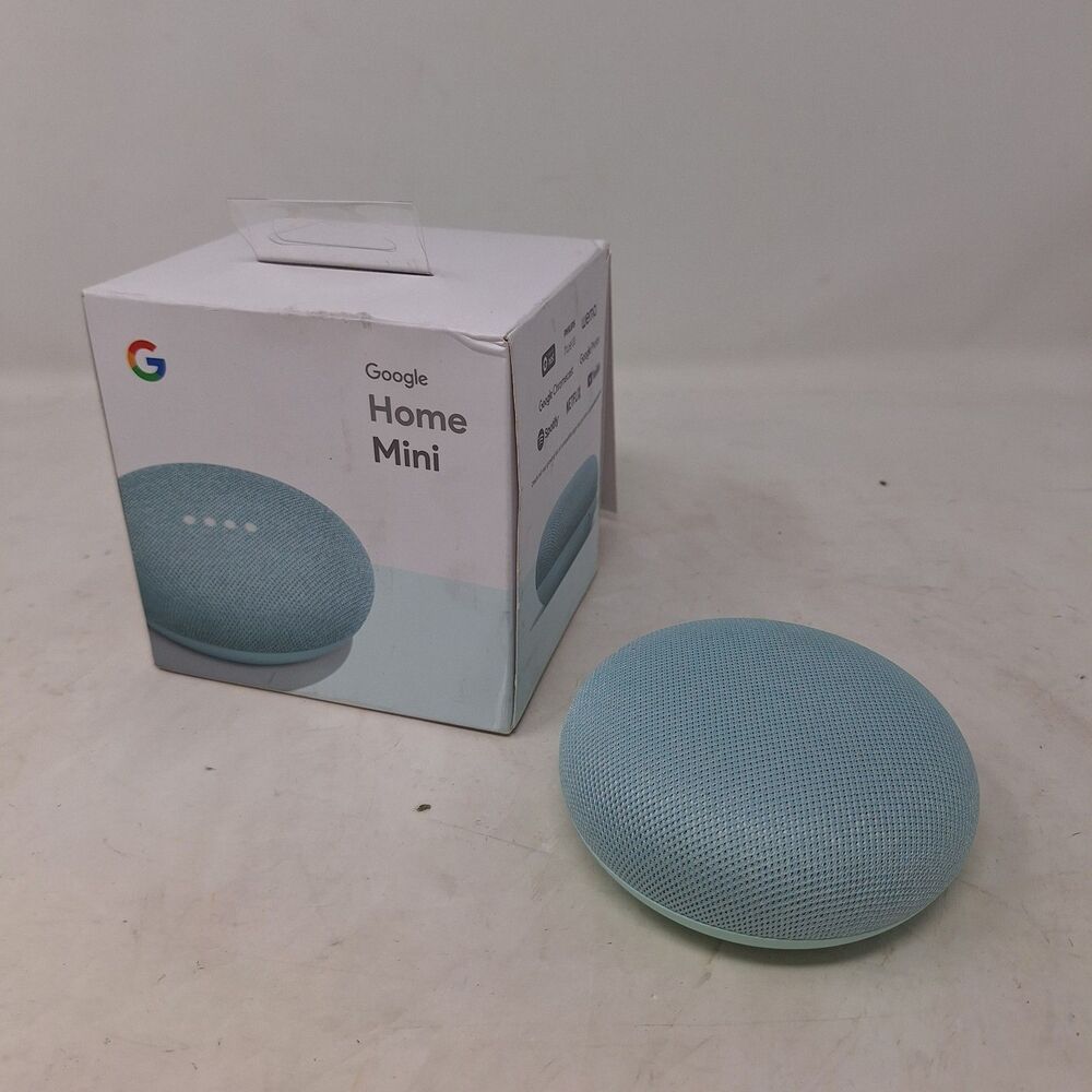 Google Home Mini Smart Speaker Aqua Assistant WiFi Bluetooth GA00275-US